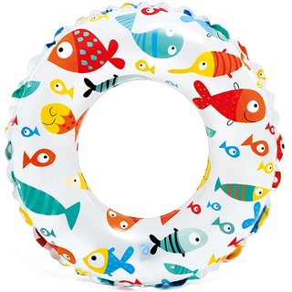 Intex Kinder Lively Print Swim Rings Lively Print Swim Rings, Pink Octopus/Coral Reef Fish/Realistic Starfish, 51, 59230NP