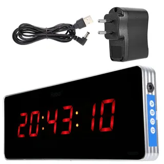 Digitale Wanduhr Led Kalender Temperatur 36 x 13 x 3 cm | Led-Anzeige, Datum und Wochentag, Temperaturanzeige, Wohnzimmer und Büro, Kalenderuhr, 36 X 13 X 3 Cm, Küche