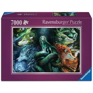 Ravensburger Puzzle 12001423 - Das Flüstern des Waldes - 7000 Teile Wölfe-Puzzle für Puzzle-Profis und Fantasy-Fans ab 14 Jahren