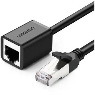 UGREEN Verlängerungskabel für Ethernet Kabel, LAN Kabel, Gigabit Netzwerkkabel und RJ45 Kabel Kompatibel mit Cat5 Cat5e Cat6 Cat7 Cat8, Adapter Kabel für Ethernet, LAN, Netzwerk Verlängerung (1m)