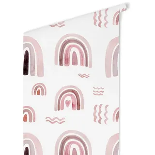 wall-art K&L Wall Art Vliestapete »Kinder Vliestapete«, Mädchen Baby Regenbogen, mehrfarbig, matt - bunt