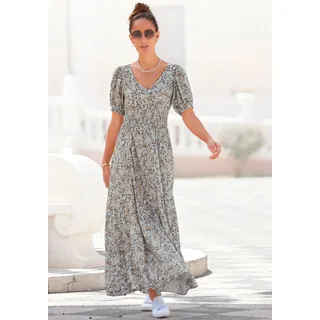 VIVANCE Maxikleid Blümchen Grau 44