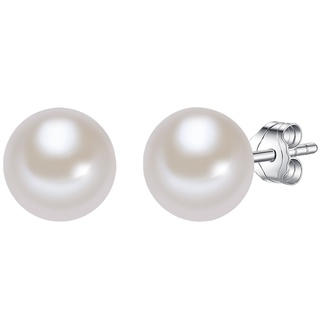 Valero Pearls Perlen-Ohrstecker Sterling Silber Süßwasser-Zuchtperle in Silber Ohrringe Damen
