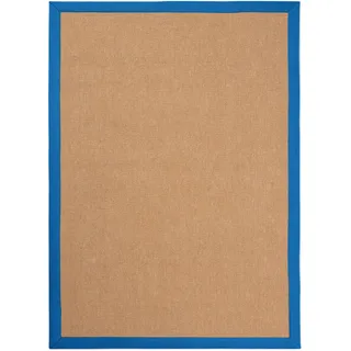 carpetfine Sisalteppich Blau 60x110 cm | Moderner Teppich für Wohn- und Schlafzimmer