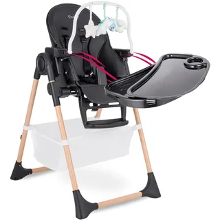 SULENO Hochstuhl Baby mit Spielbogen und Ablage, Kinderstuhl mit, Schwarz