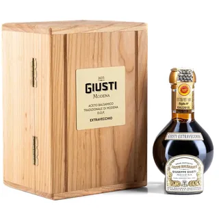 Giusti Extravecchio Aceto Balsamico Tradizionale di Modena DOP (1 x 0.1 l) | Balsamicoessig in Holzkiste