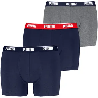 Puma Everyday Basic Boxershorts blau/grau/rot XL 3er Pack