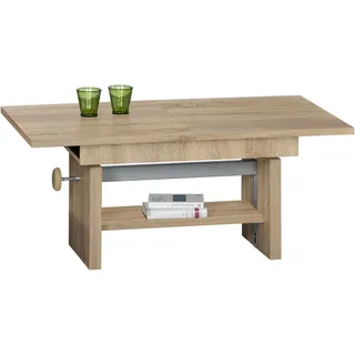Stolkom Sp.z.o.o. Couchtisch Event höhenverstellbar, ausziehbar, BxHxT 110-150x48-63x65 cm, Höhenverstellbar mit Liftmechanik und ausziehbar in 3 Farbausführungen braun