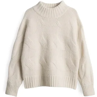 Opus Zopfpullover Sweatshirt Weiß 42