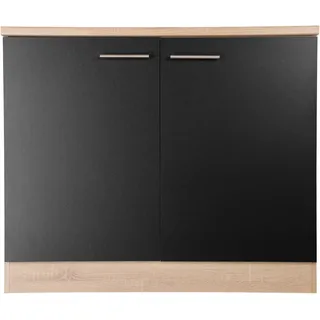 Respekta Unterschrank Spülenunterschrank 100 x 60 x 84,8 cm Schwarz