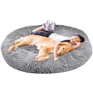 Hundebett Orthopädisch Waschbar Rund Grau Memory Foam Antistress