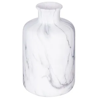 Atmosphera Créateur d'intérieur Blumenvase in weiß - Marmor - H17 -5 cm - Weiß