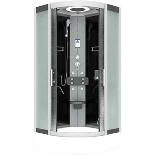 AcquaVapore Komplettdusche Duschkabine Fertigdusche Dusche D58-63M0-EC 100x100 cm mit 2K Scheiben Versiegelung