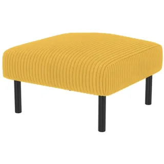 BlingBin Polsterhocker Sitzhocker, Cord-Stoff Hocker mit Metallgestell (Fußhocker, 1 St., 56 × 51 × 39 cm), Vielseitig als Fußbank, Sitzhocker oder Beistelltisch nutzbar gelb