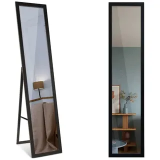 Tulup Standspiegel 36 x 156 cm Schwarz