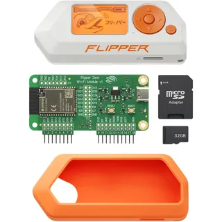 Flipper Zero Complete Kit - Flipper Zero | WiFi Devboard | Silikonhülle | MicroSD-Karte mit 32 GB | Tragbares Multifunktionsgerät für Technikbegeisterte
