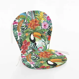Belum Sitzkissen für den Außenbereich, Maße: Sitzbreite: 48 cm, Länge: 42 cm, Rückenlehne: Breite 48 cm, Länge: 48 cm, Modell: 0120-397