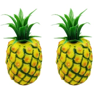PRETYZOOM 2 Stücke Kunststoff Ananas Künstliche Obst Lebensechte Gefälschte Früchte Spielzeug Fotorequisiten Modell Sommer Deko Fotoaccessoires Hawaii Tischdeko