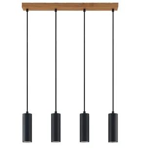LINDBY Maniva 4-flg. 60 cm rechteckig schwarz
