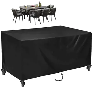 Abdeckung Gartenmöbel Winterfest, 220x70x65cm/LxBxH Loungemöbel Abdeckplane Rechteckig Abdeckhaube Winddicht Wasserdicht Gartentisch Schutzhülle Anti-UV Reißfest, Garden Furniture Cover Waterproof