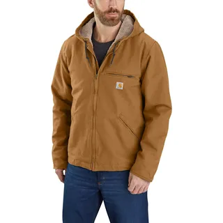 CARHARTT Washed Duck Sherpa Lined Jacket carhartt brown S