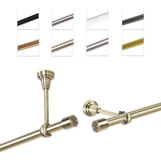 MDEKOR Vorhangstange Antik 1-läufig Ø 19 mm 400 cm Gold