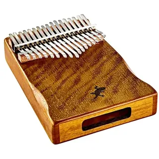 Ortega Guitars Kalimba C-Dur akustisch - Percussion Series - Daumenklavier mit 17 Zungen - Mit Schallloch - Inklusive Zubehör - Phoebe, Natur (OKB3)