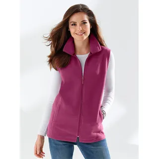 Fleeceweste CLASSIC BASICS, Damen, Gr. 42, pink (fuchsia), 100% Polyester, unifarben, Westen Fleeceweste