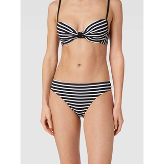 Bikini-Hose mit Streifenmuster Modell 'classic', Black, 42
