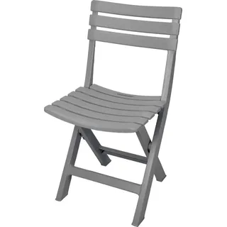 Spetebo Klappstuhl Kunststoff Klappstuhl 80 x 45 cm - grau (Einteilig, 1 St), Garten Balkon Terrasse Klapp Stuhl klappbar grau