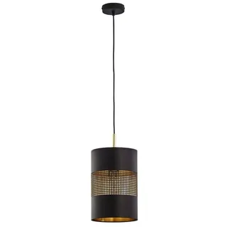 famlights Pendelleuchte famlights, Pendelleuchte Clea in Schwarz E27 schwarz rund | 120,00 cm x 20,00 cm x 20,00 cm