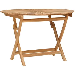 vidaXL Gartentisch klappbar Ø 110 x 75 cm Natur