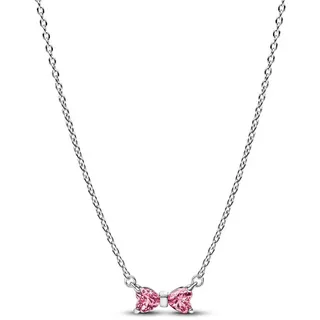 Pandora Halskette Schleife Pink Silber 394235C01-45