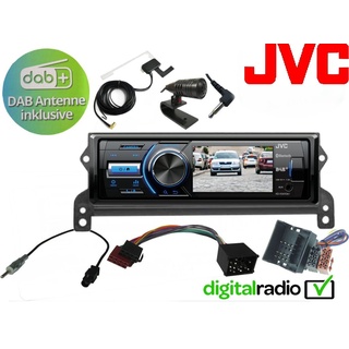 JVC TFT USB Radio passend für Mini R50 R52 R53 One inkl. DAB Antenne Bluetooth