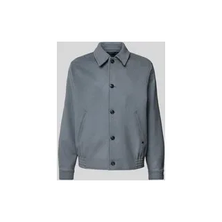 Hemdjacke mit Umlegekragen, Blau, L