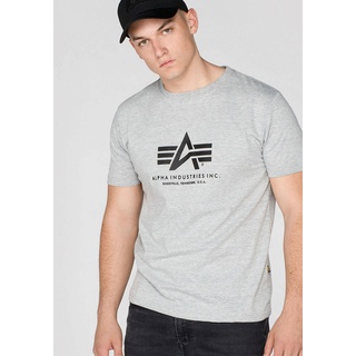 T-Shirt ALPHA INDUSTRIES "Basic T-Shirt" Gr. XL, grau (grey heather) Herren Shirts T-Shirts