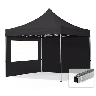 TOOLPORT Faltpavillon Economy 3 x 3 m inkl. 2 Seitenteile schwarz 59015