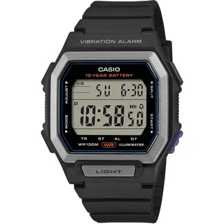 Casio W-738H-1AVEF Digitaluhr für Herren Dualzeit Schwarz
