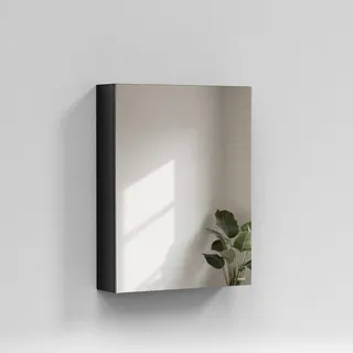 Emke Spiegelschrank, Schwarz, Metall, 1 Fächer, Rechteckig, 50x65x14.5 cm, CE, Badezimmer, Badezimmerspiegel, Spiegelschränke