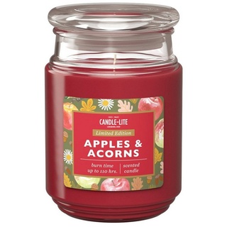 Candle-liteTM Duftkerze Duftkerze Apples & Acorns - 510g (Einzelartikel) rot