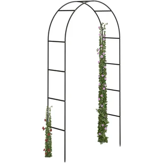 Relaxdays Rosenbogen 240 x 140 x 38 cm Schwarz