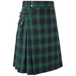 AMENGJ Rock Damen Kariert Herren Kurzrock Tartan Praktischer Kilt Herrenrock Vintage(Color 6,XXL)