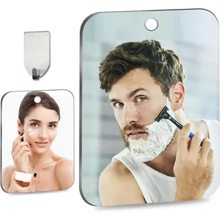 OuryTech Rasierspiegel, Spiegel Dusche, 360 Grad Spiegel, Fogless Shaving Mirror, Medium 6 x 8 Zoll, Small Wall Mirror for Travel, Shower Mirror