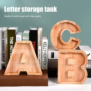 Transparente Münzbox Aus Holz Mit Sichtbaren Buchstaben, Weihnachtsgeschenk-spardose (luftpolsterfolie)