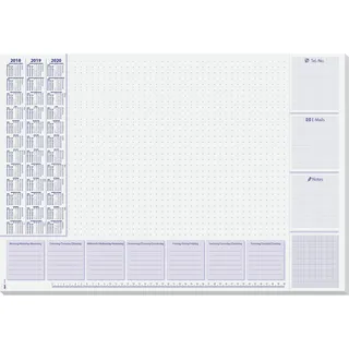 Sigel Schreibunterlage/HO355,Lilac,3-Jahres-Kalendarium, 595x410mm,80g,Inh.30 BL