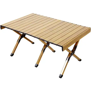 Jawinio Campingtisch Klappbar Holzoptik Braun