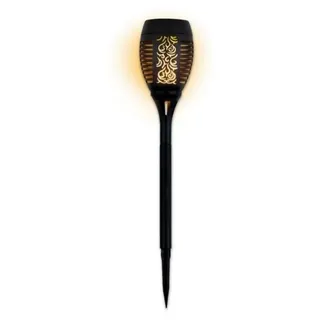 EasyMaxx Solar-Fackel mit LED-Flammeneffekt schwarz