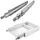 SOTech Schwerlastauszug VarioSlide KV2-200-H76-L850-EH 863 6 mm Zweihandverriegelung Einrastfunktion Grauer Hebel Schubladenschiene belastbar bis 200Kg