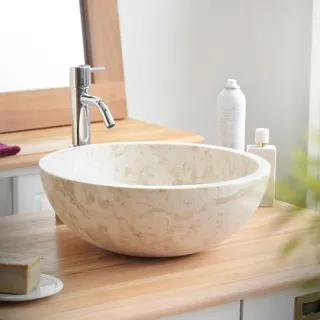 Tikamoon Ibyza Cream Waschtisch Ø 36 cm