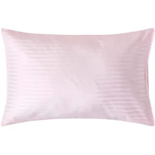 Homescapes Kissenbezug Gestreift 48 x 74 cm Rosa